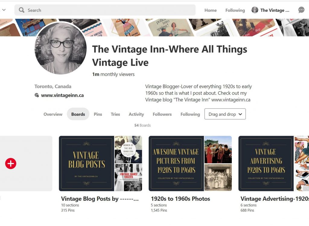 Pinterest Board examples from Vintage Inn blog by Killer Diller Social